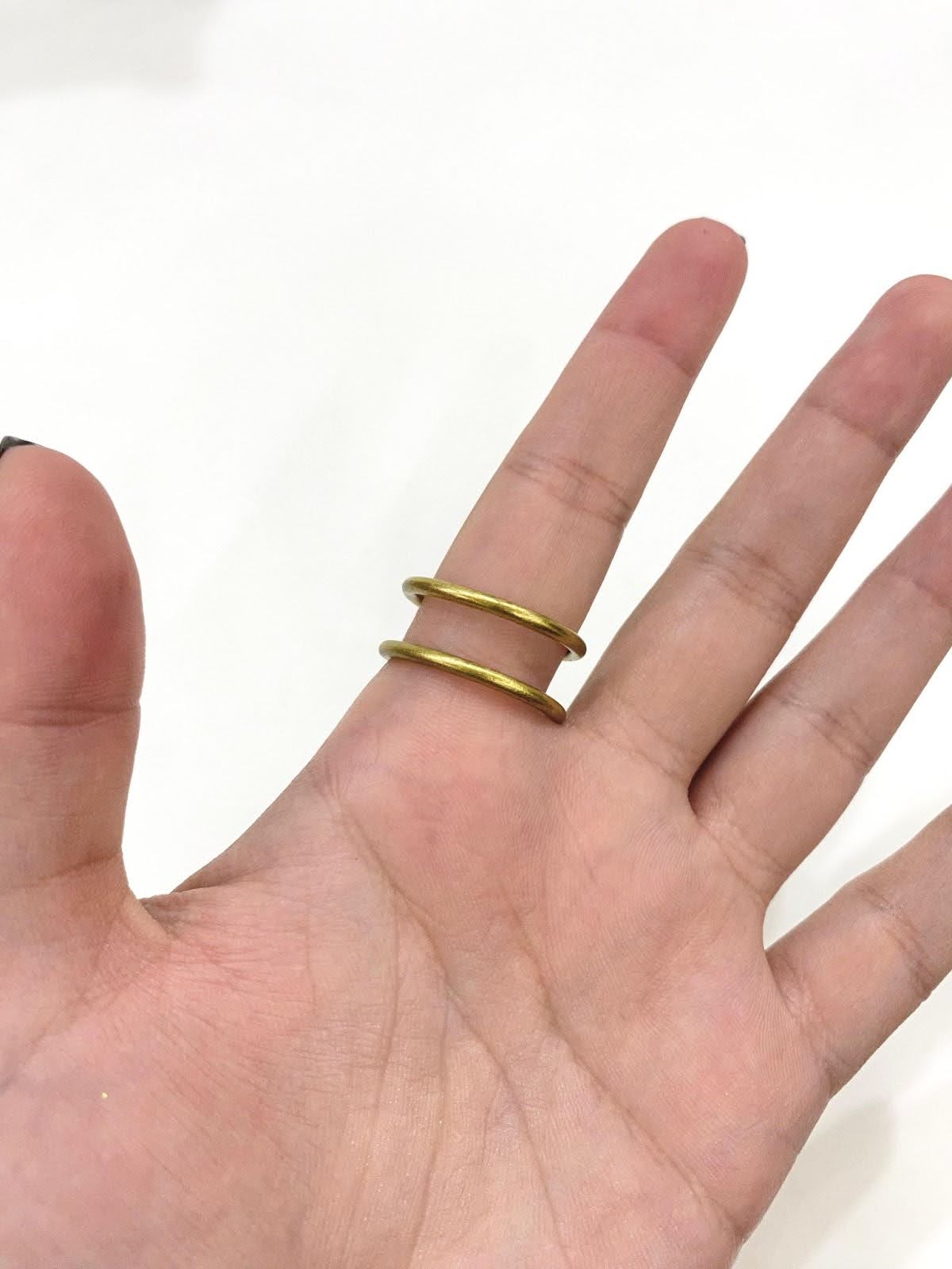 Double Golden Wire Ring