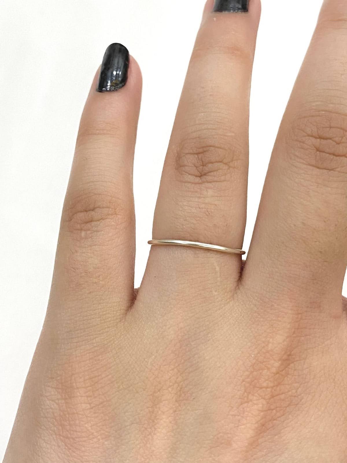 Thin Silver Plated Wire Ring