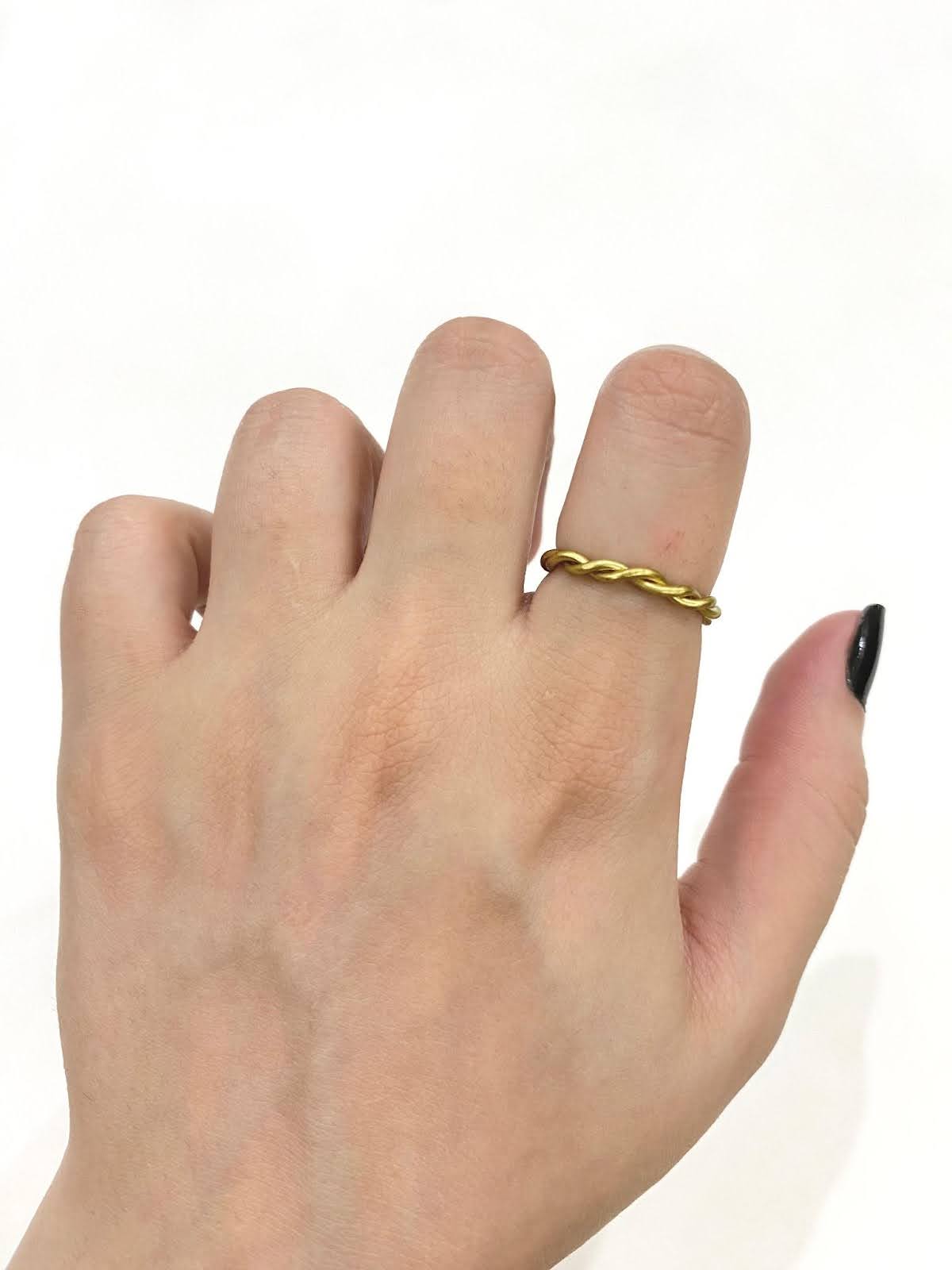 Twisted Golden Wire Ring