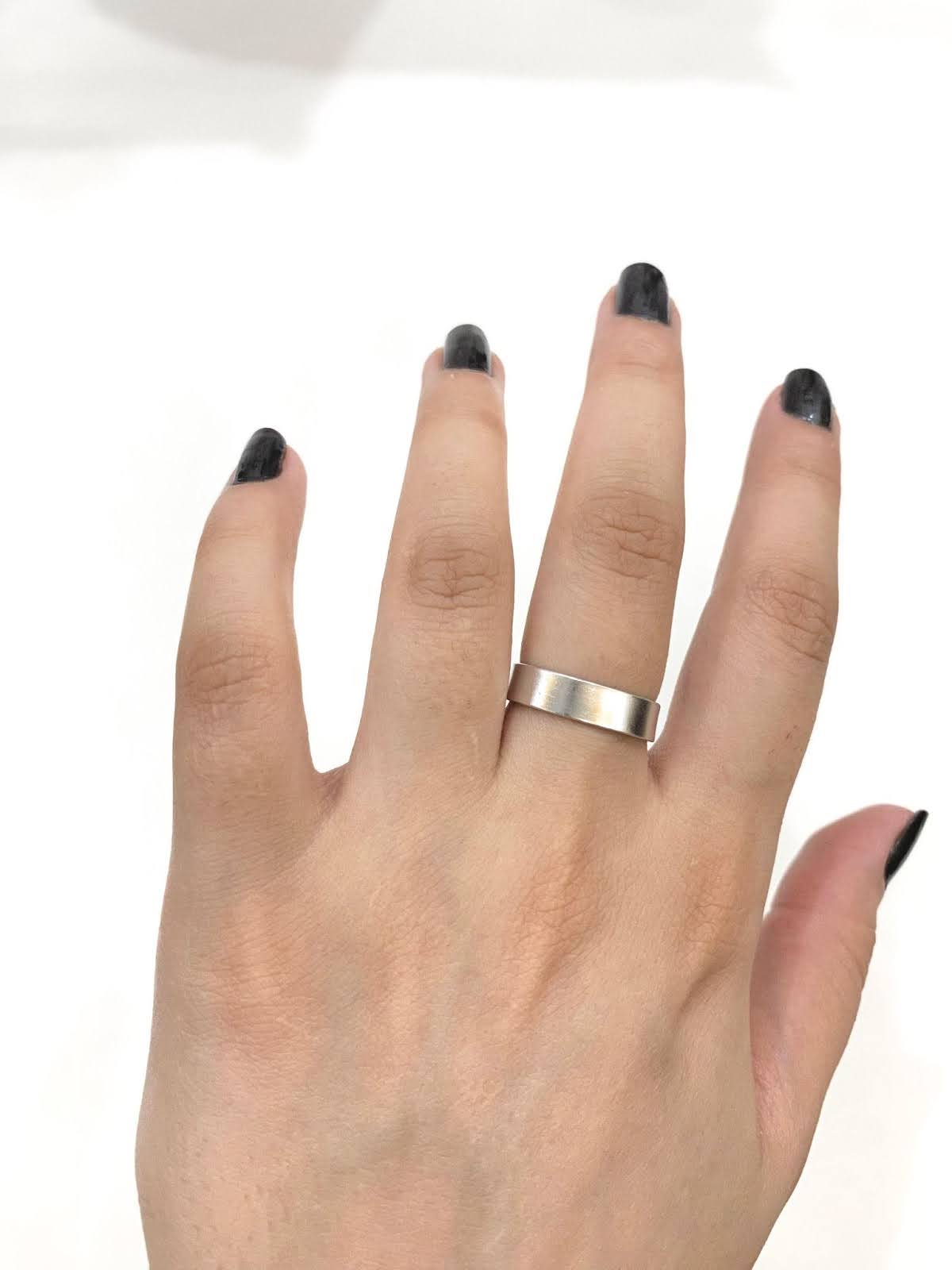 Flat Shiny Silver Wire Ring