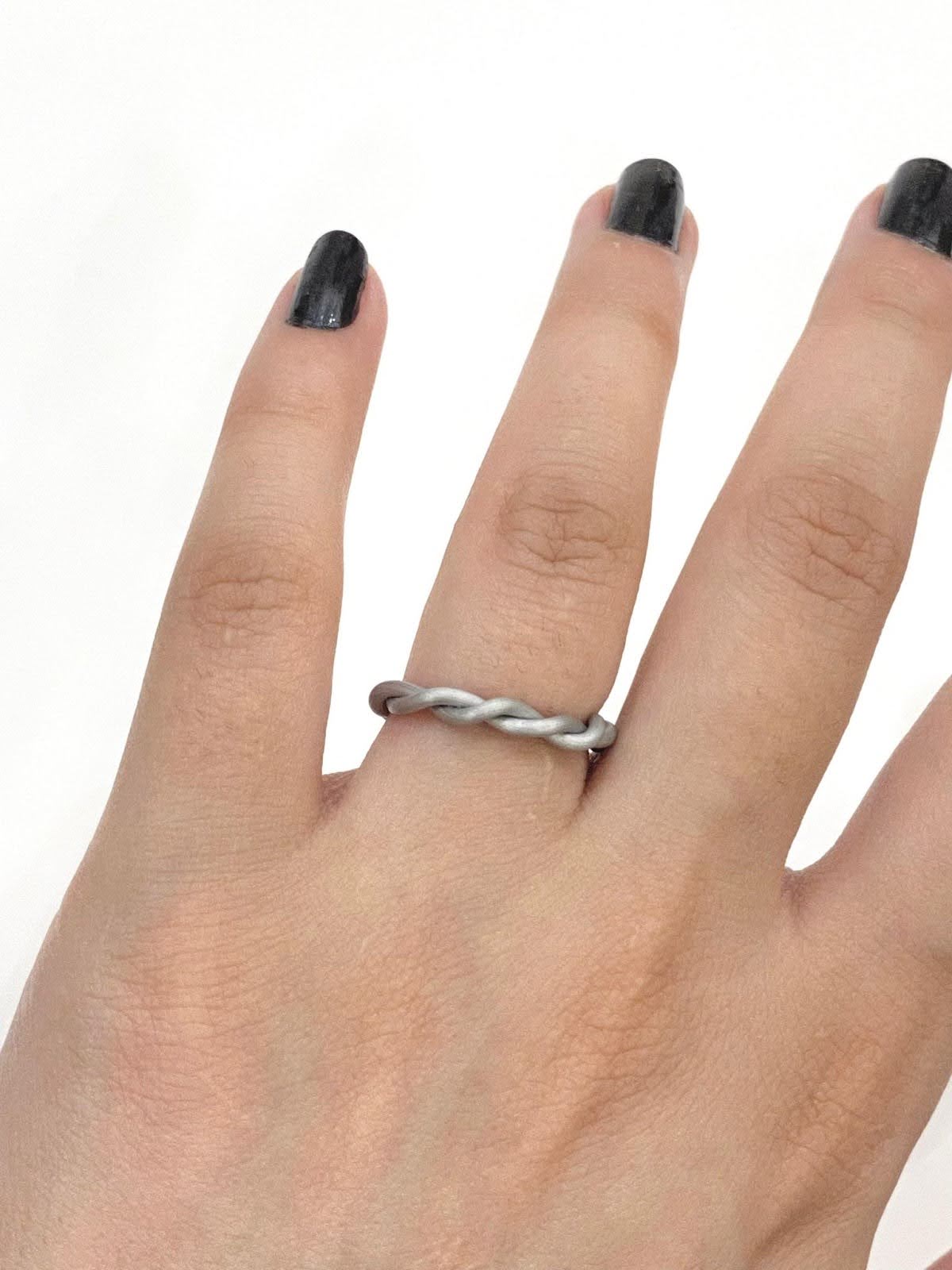 Twisted Silver Wire Ring