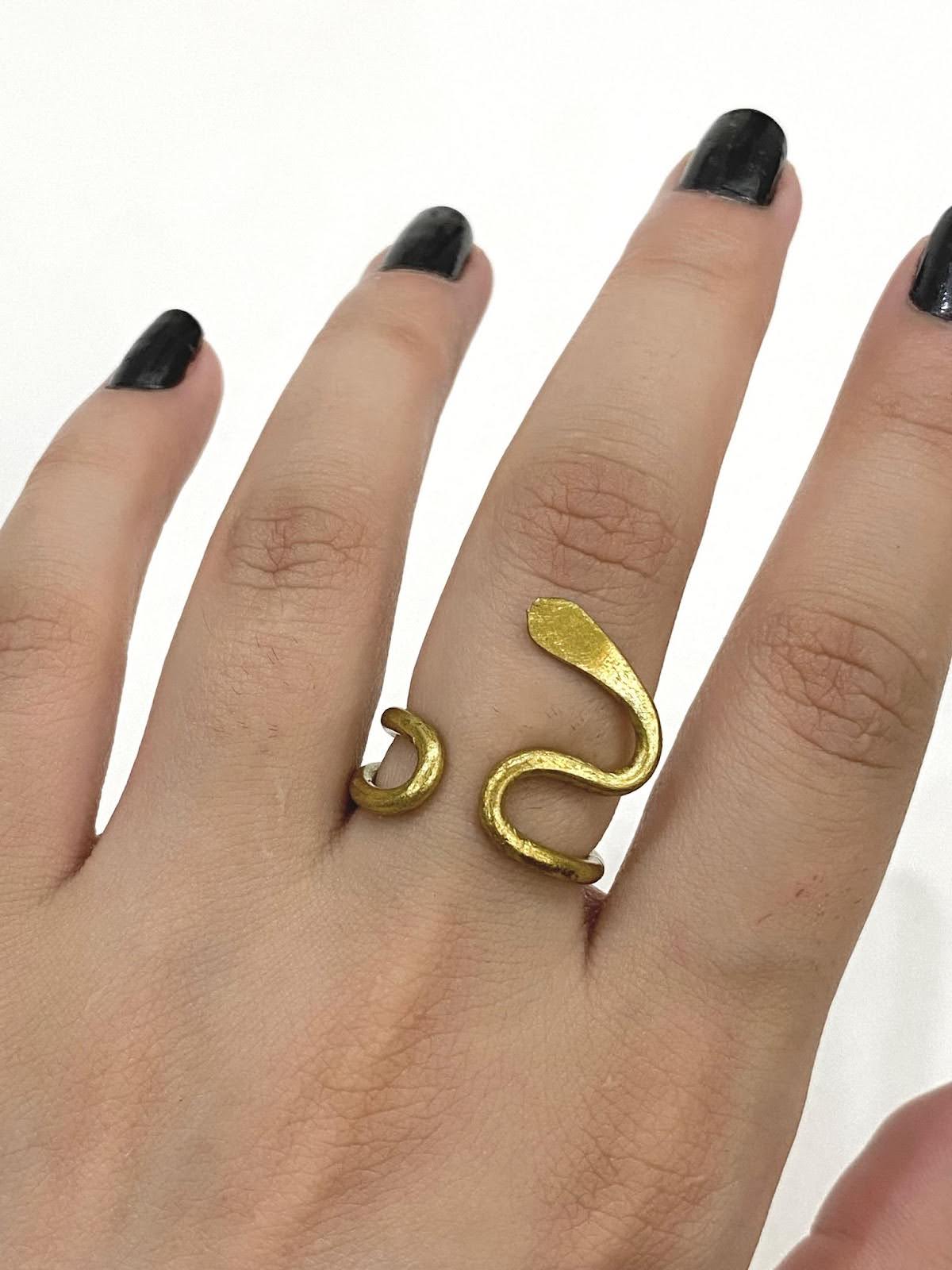 Snake Golden Wire Ring