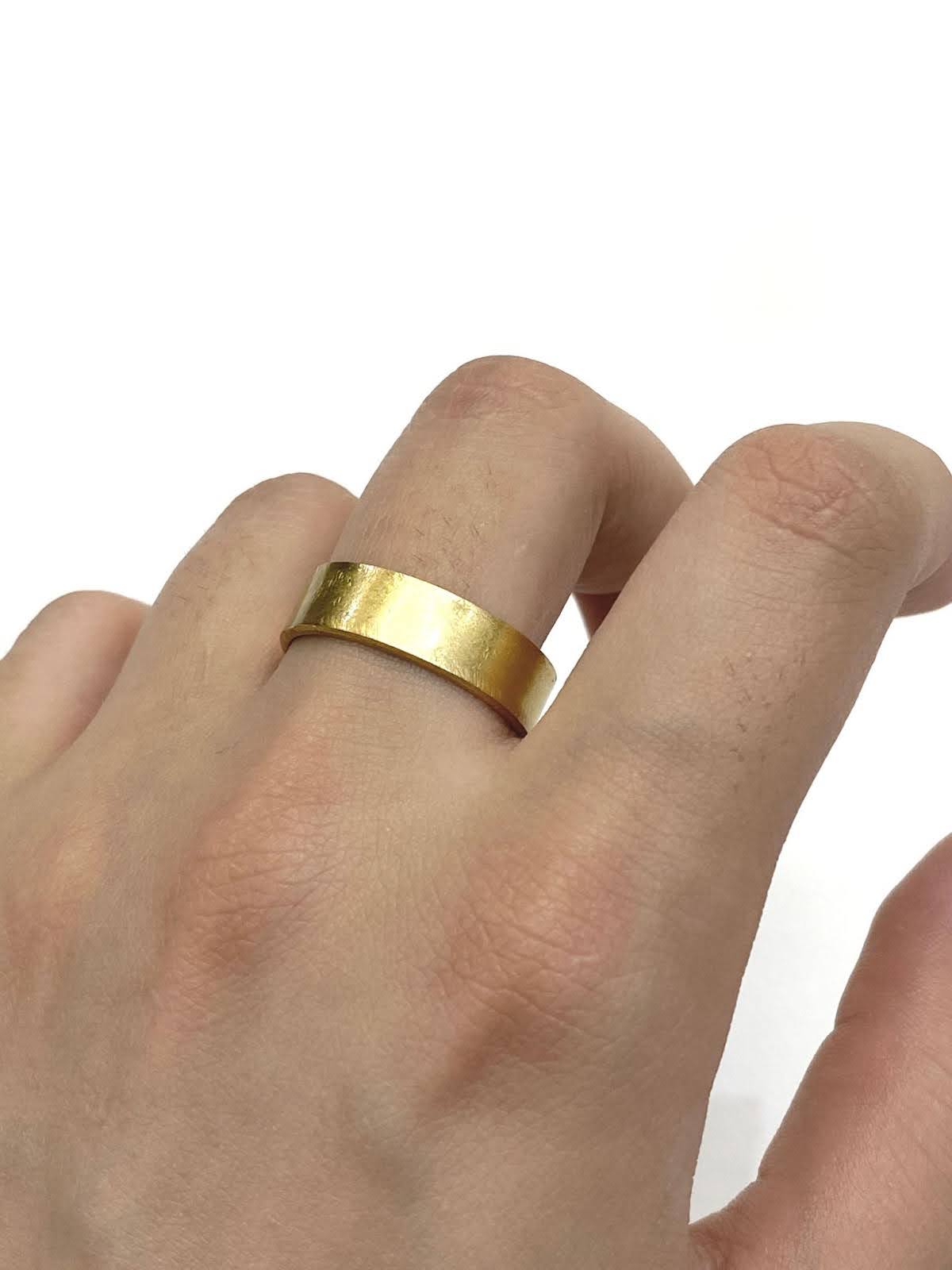 Flat Golden Wire Ring